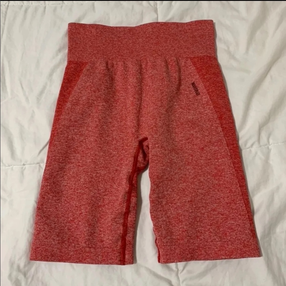 Gymshark Red Marl Flex Biker Shorts